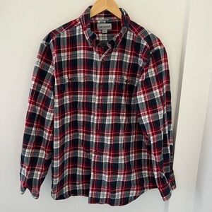 Carhartt Red Flannel Button Up Relaxed Fit Shirt